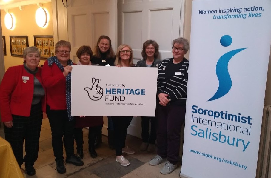 Some of the HSS team at the launch event posing with the Soroptimist and Heritage fund logos