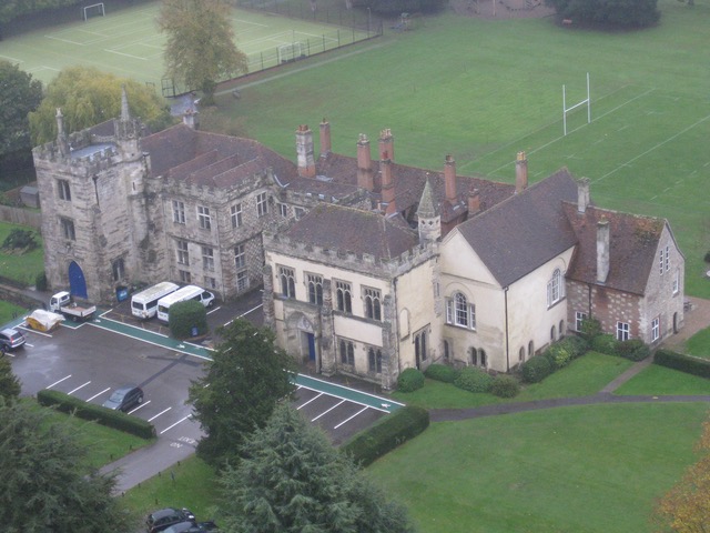 The Bishop's Palace now salisbury Cathedral School from the tower