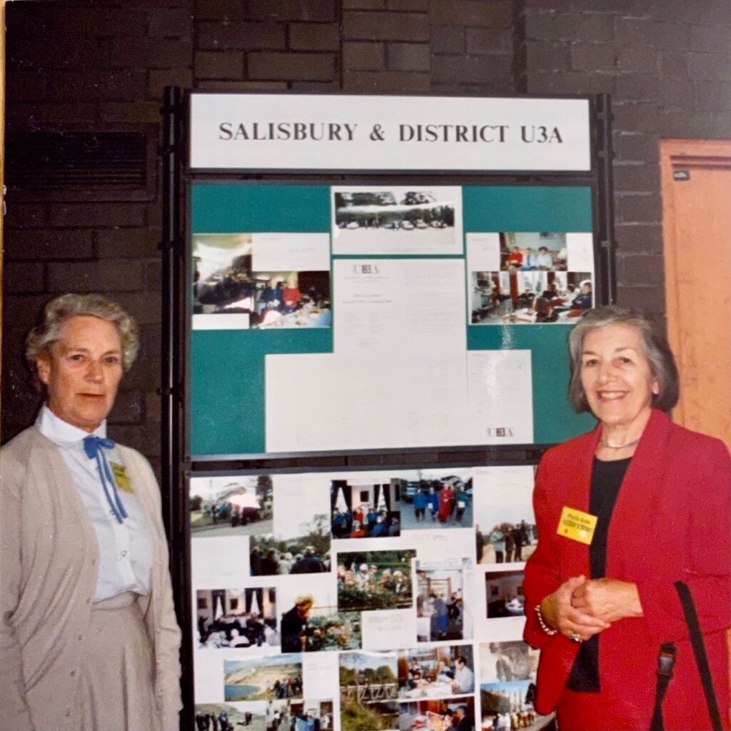 Phyllis with Dr Ann Donaldson at the U3A National Conference at lancaster University 1994