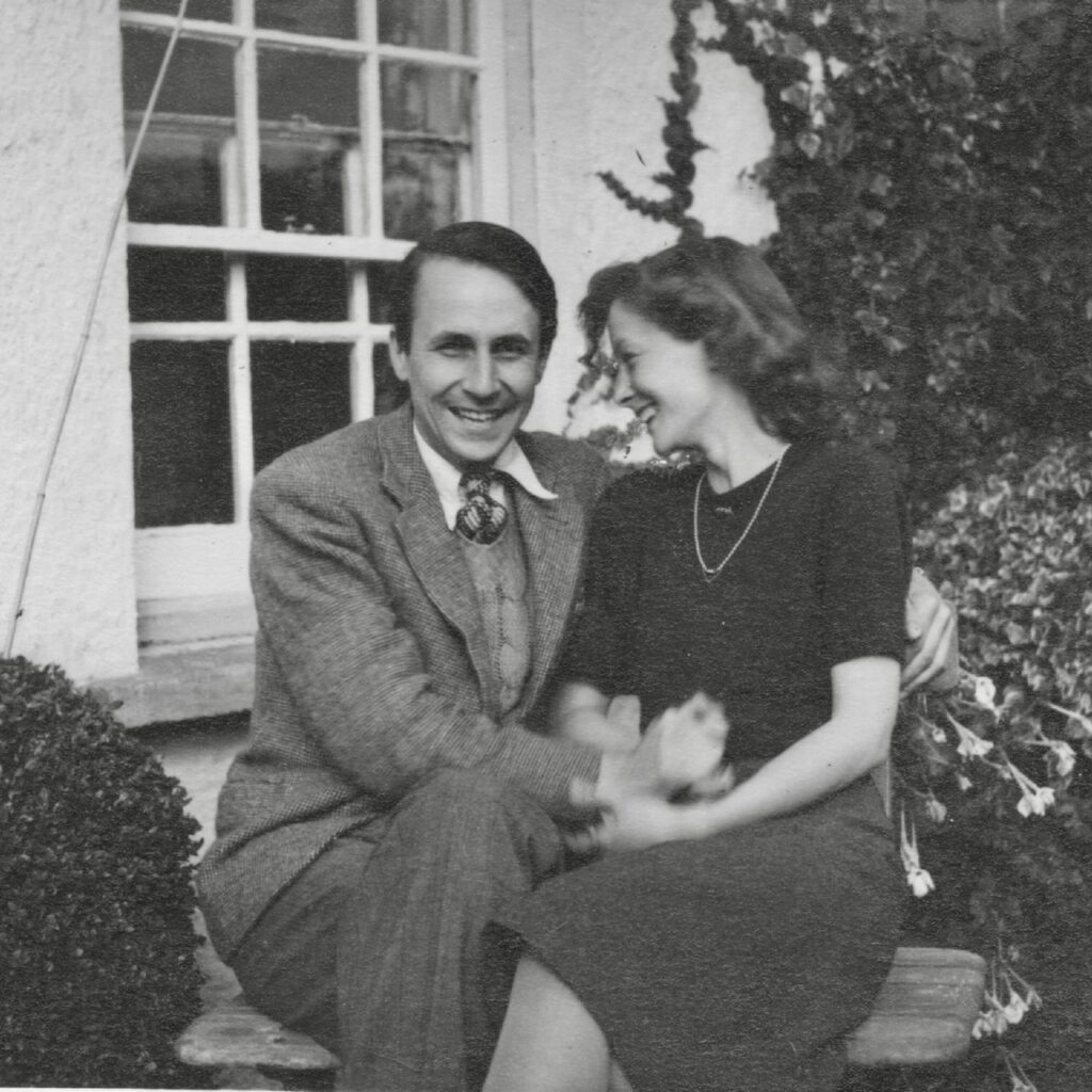 Jill & Laurence on honeymoon North Devon 1939 taken by her mother Celia Furze