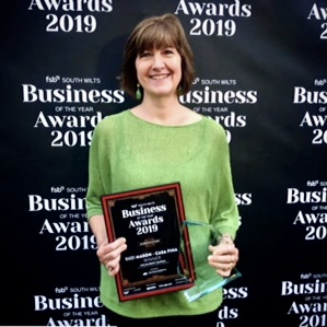 Susi with her lifetime achievement award in 2019