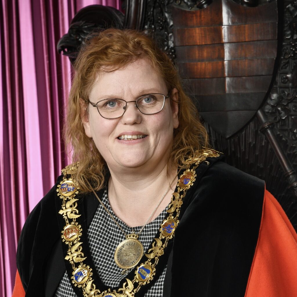 Caroline in her Mayoral Robes