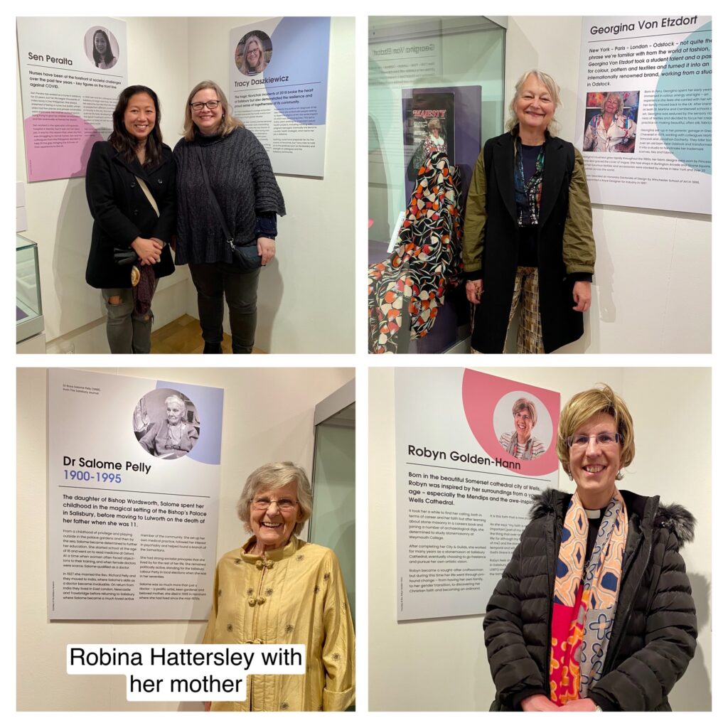 pictures of the contemporary women with their exhibits plus mother and daughter Salome & Robina